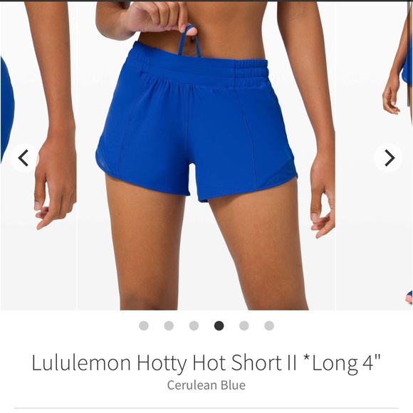 lululemon athletica Pants - Lululemon hotty hot shorts II 4” CERULEAN BLUE Sz 6
